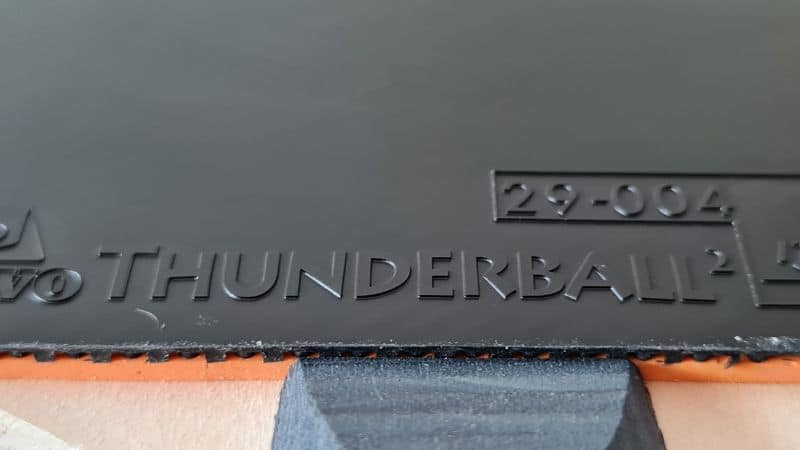 Gewo Thunderball²-Belag auf dem Gewo Player Schläger