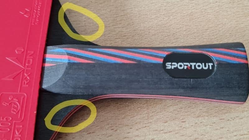 Sportout Profi Tischtennisschläger scharfe Kanten