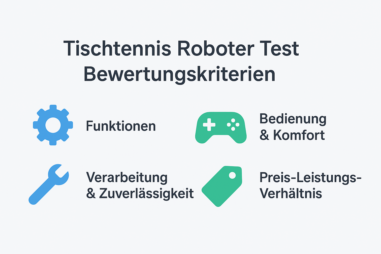 Tischtennis Roboter Test Bewertungskriterien